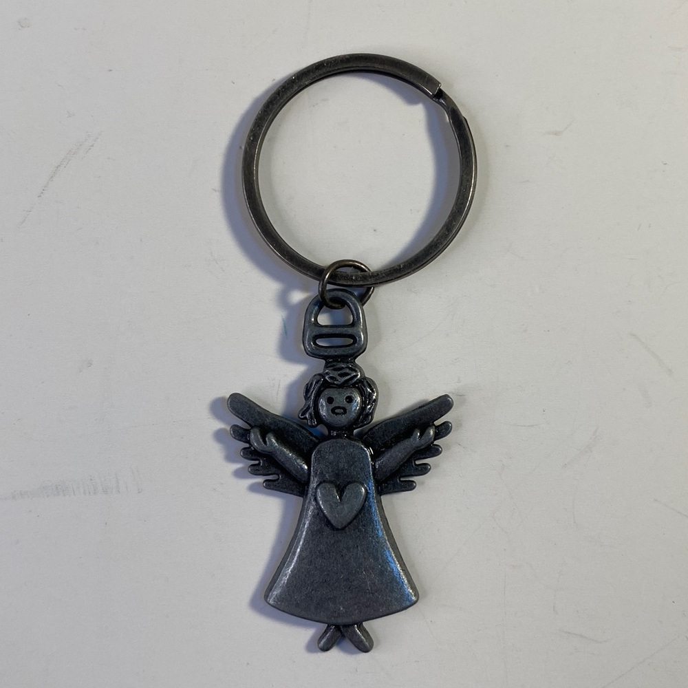 Vintage Silver Angel Pendant Necklace